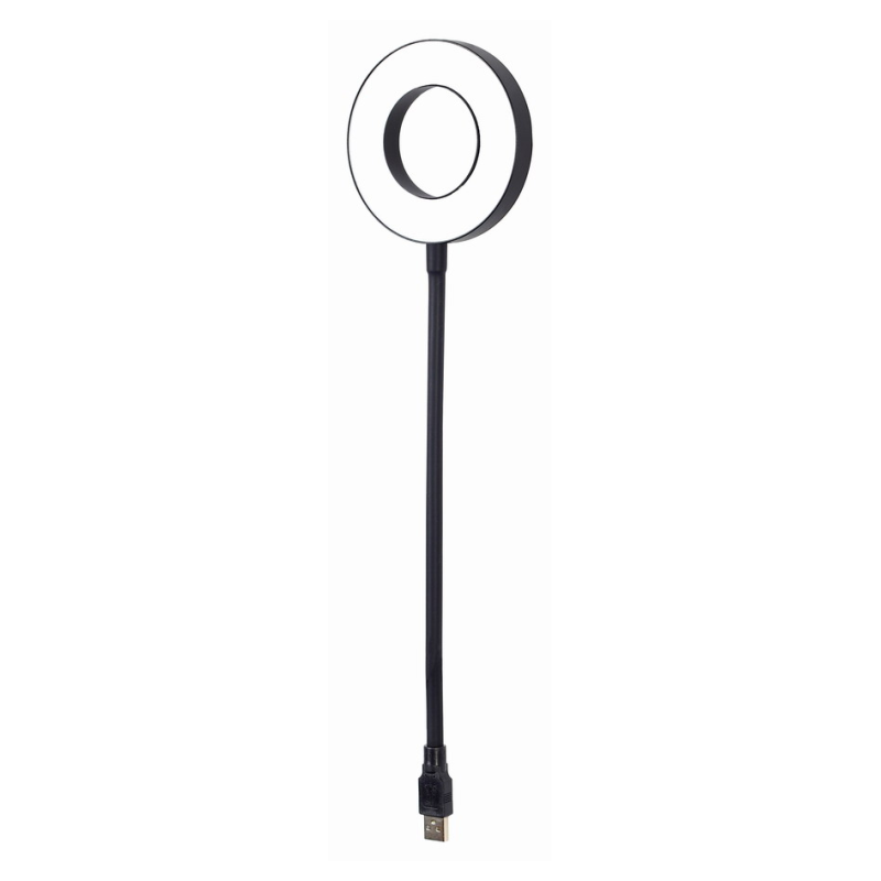 Gembird NL-LEDRING-01 aparato USB Negro, Blanco Lámpara