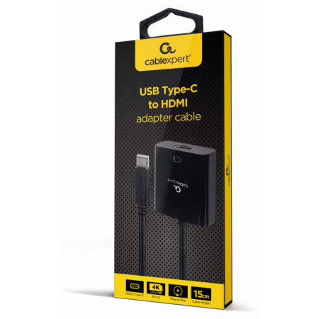 Gembird A-CM-HDMIF-04 Adaptador gráfico USB Negro