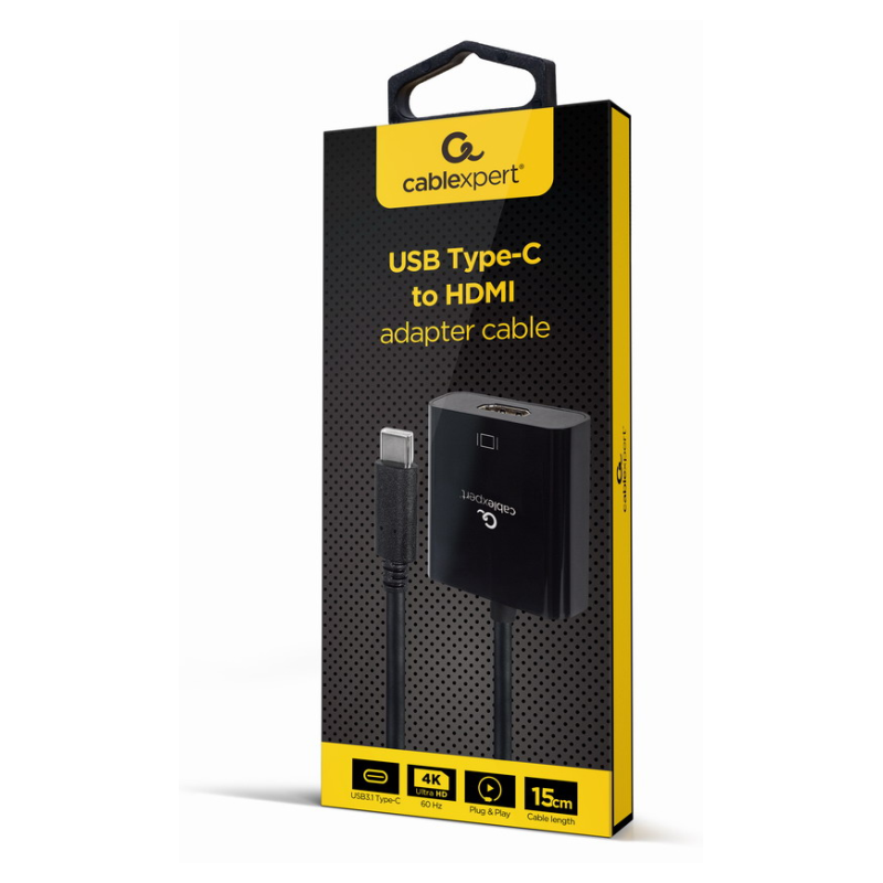 Gembird A-CM-HDMIF-04 Adaptador gráfico USB Negro