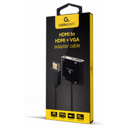 Gembird A-HDMIM-HDMIFVGAF-01 tarjeta y adaptador de interfaz HDMI, VGA