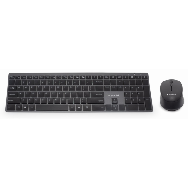 Gembird KBS-ECLIPSE-M500-PT teclado Ratón incluido Universal RF inalámbrico QWERTY Portugués Gris