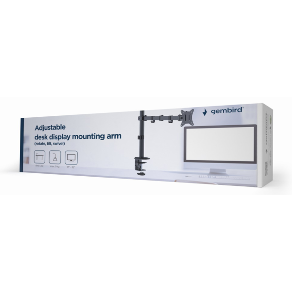 Gembird MA-D1-01 soporte para monitor 81,3 cm (32″) Escritorio Negro