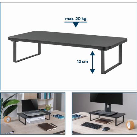 Gembird MS-TABLE-03 soporte para monitor Escritorio Negro