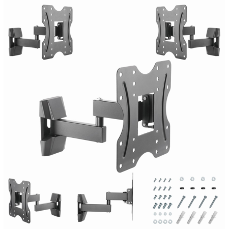 Gembird WM-42ST-01 soporte para TV 106,7 cm (42″) Negro