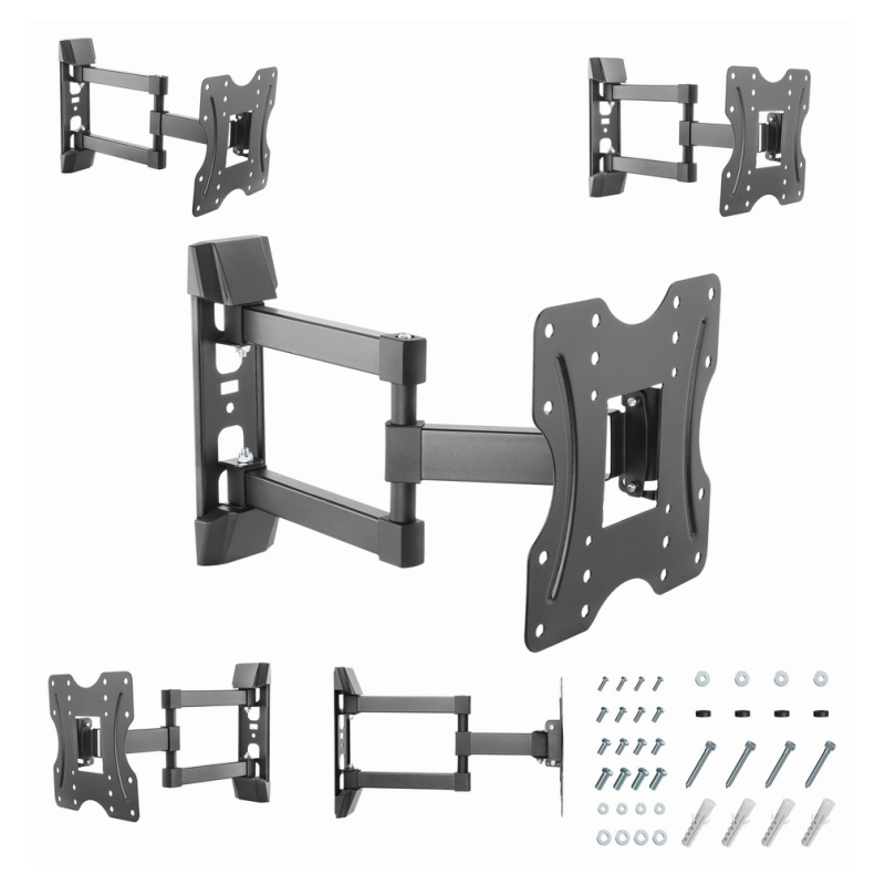 Gembird WM-42ST-02 soporte para TV 106,7 cm (42″) Negro