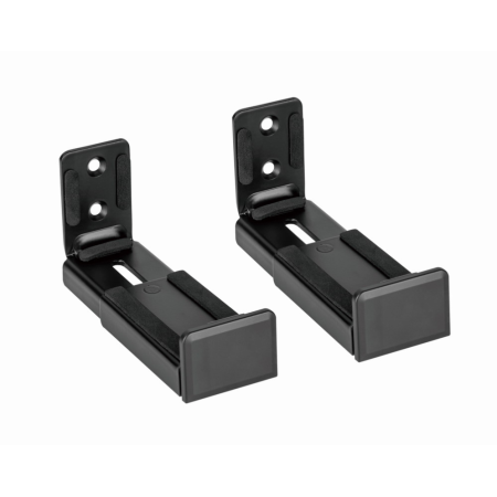 Gembird WM-SB-01 soporte de altavoz Pared Acrilonitrilo butadieno estireno (ABS), Acero Negro