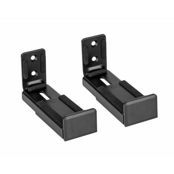 Gembird WM-SB-01 soporte de altavoz Pared Acrilonitrilo butadieno estireno (ABS), Acero Negro