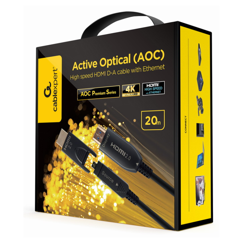 Gembird CCAP-HDMIDD-AOC-30M cable HDMI HDMI Type-A/HDMI Type-D Negro