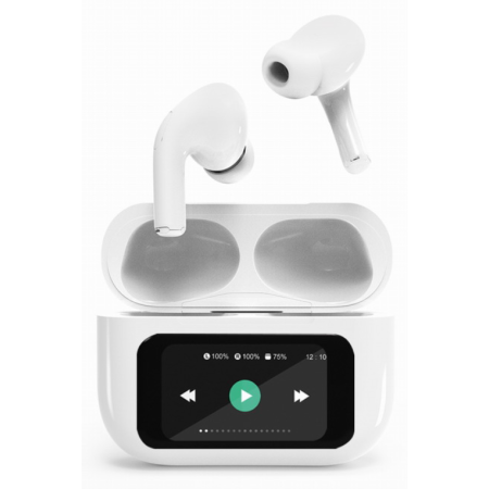 Gembird GMB Audio TWS-LCD-ANC-01-W auricular y casco Auriculares Inalámbrico Dentro de oído Llamadas/Música USB Tipo C Bluetooth