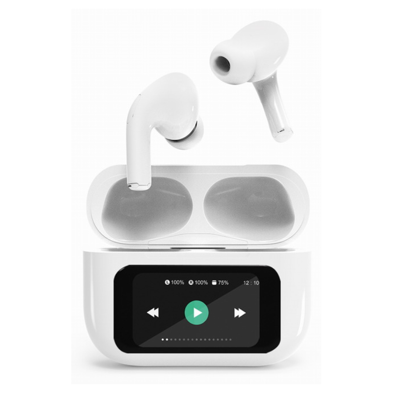Gembird GMB Audio TWS-LCD-ANC-01-W auricular y casco Auriculares Inalámbrico Dentro de oído Llamadas/Música USB Tipo C Bluetooth