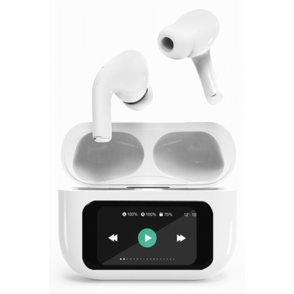 Gembird GMB Audio TWS-LCD-ANC-01-W auricular y casco Auriculares Inalámbrico Dentro de oído Llamadas/Música USB Tipo C Bluetooth