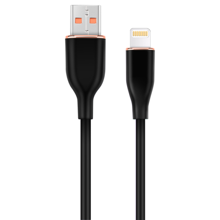 Gembird GMB Audio CC-USB2S-AM8PM-1.5M-BK cable de conector Lightning 1,5 m Negro