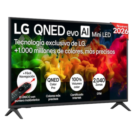 LG QNED evo AI MiniLED 43QNED81B6C.AEU Televisor 109,2 cm (43″) 4K Ultra HD Smart TV Wifi Negro