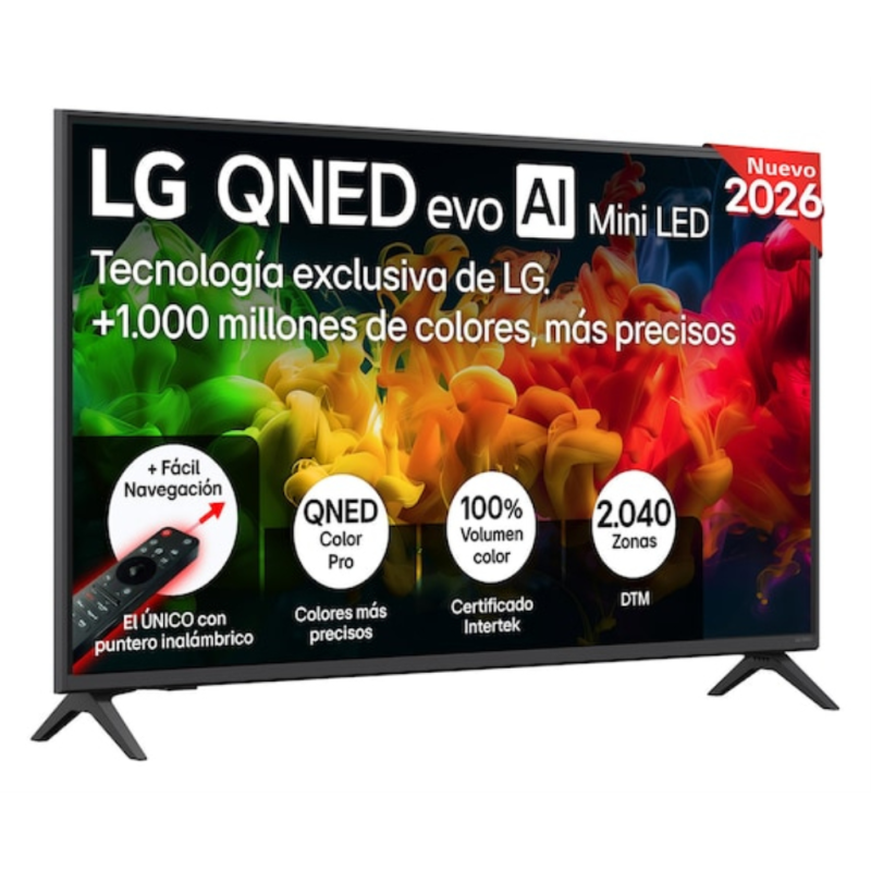 LG QNED evo AI MiniLED 43QNED81B6C.AEU Televisor 109,2 cm (43″) 4K Ultra HD Smart TV Wifi Negro