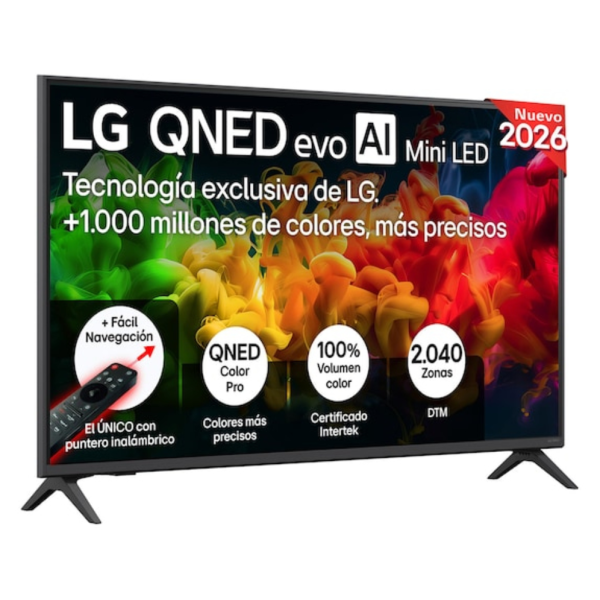 LG QNED evo AI MiniLED 43QNED81B6C.AEU Televisor 109,2 cm (43″) 4K Ultra HD Smart TV Wifi Negro