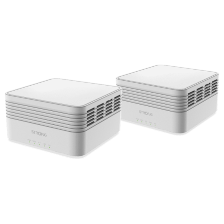 Strong MESHKITAX3000 sistema Wi-Fi Mesh (Wi-Fi en malla) Doble banda (2,4 GHz / 5 GHz) Wi-Fi 6 (802.11ax) Blanco 2 Interno