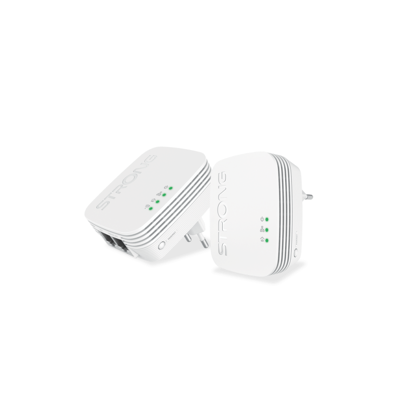 Strong POWERLWF600DUOMINI adaptador de red PowerLine 600 Mbit/s Ethernet Wifi Blanco 2 pieza(s)