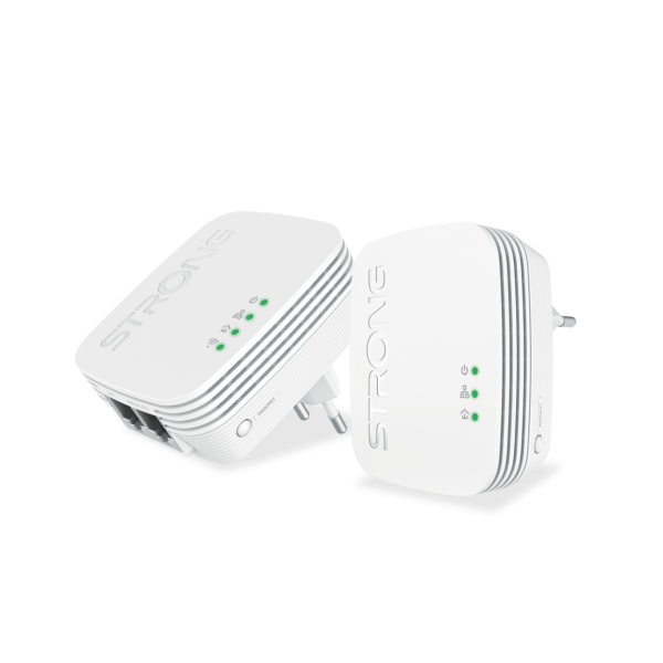 Strong POWERLWF600DUOMINI adaptador de red PowerLine 600 Mbit/s Ethernet Wifi Blanco 2 pieza(s)