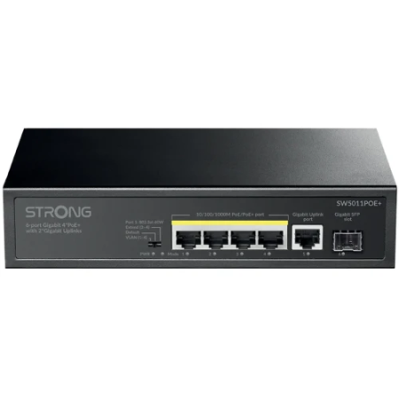 STRONG SWITCH 4 POE CON ENLACES ASCENDENTES 2 GIGABIT