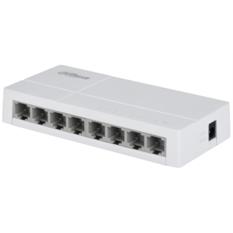 Dahua Technology PoE DH-SF1008 switch No administrado Fast Ethernet (10/100) Energía sobre Ethernet (PoE) Escritorio Gris claro