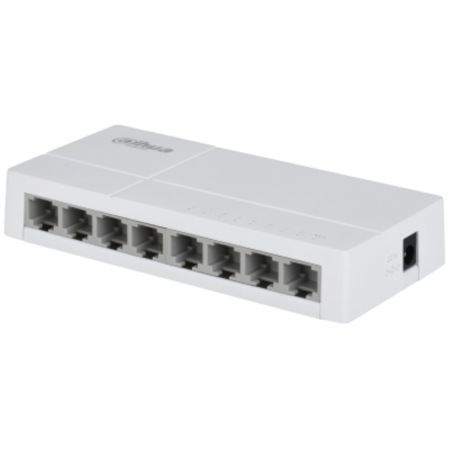 Dahua Technology PoE DH-SF1008L switch No administrado Fast Ethernet (10/100) Energía sobre Ethernet (PoE) Escritorio Gris claro
