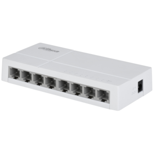 Dahua Technology PoE DH-SF1008L switch No administrado Fast Ethernet (10/100) Energía sobre Ethernet (PoE) Escritorio Gris claro