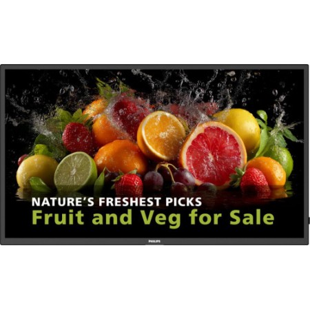 PHILIPS 24x7 ( ANDROID 11 SoC) 55″ D-LINE, UHD, 600CD, 24/7 LANDSCAPE & PORTRAIT, ANDROID 14, MEDIAPLAYER, FULL FAILOVER, WIFI &