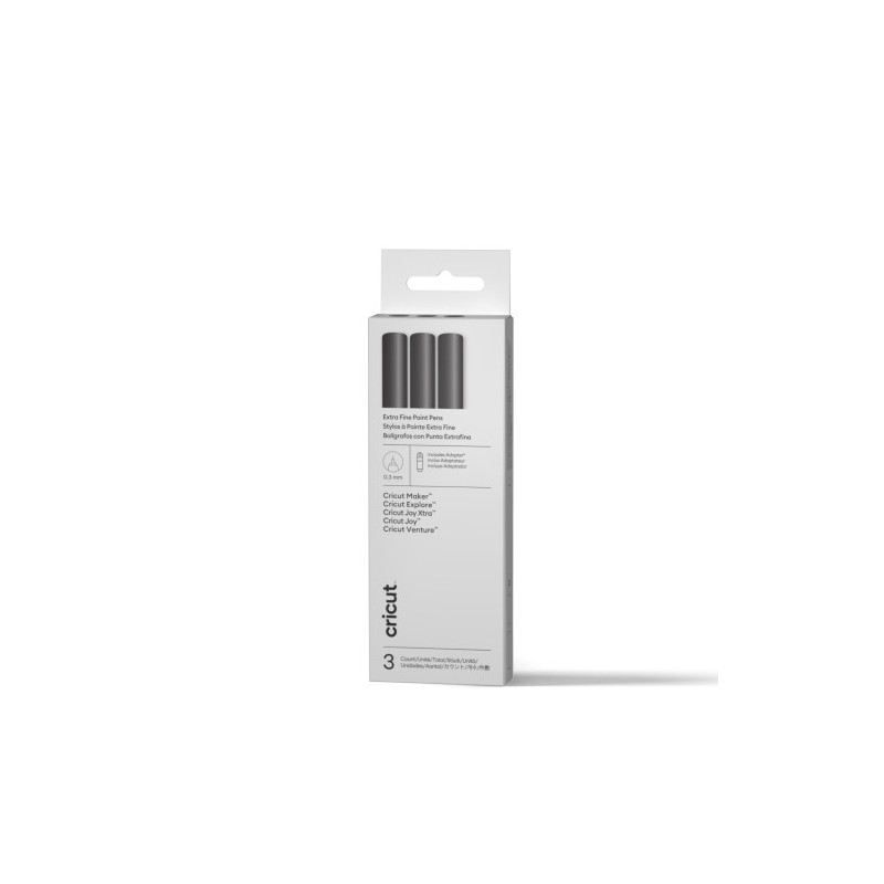 CRICUT SET DE BOLÍGRAFOS DE PUNTA EXTRAFINA , 0,3 MM (3 UDS.) + ADAPTADOR