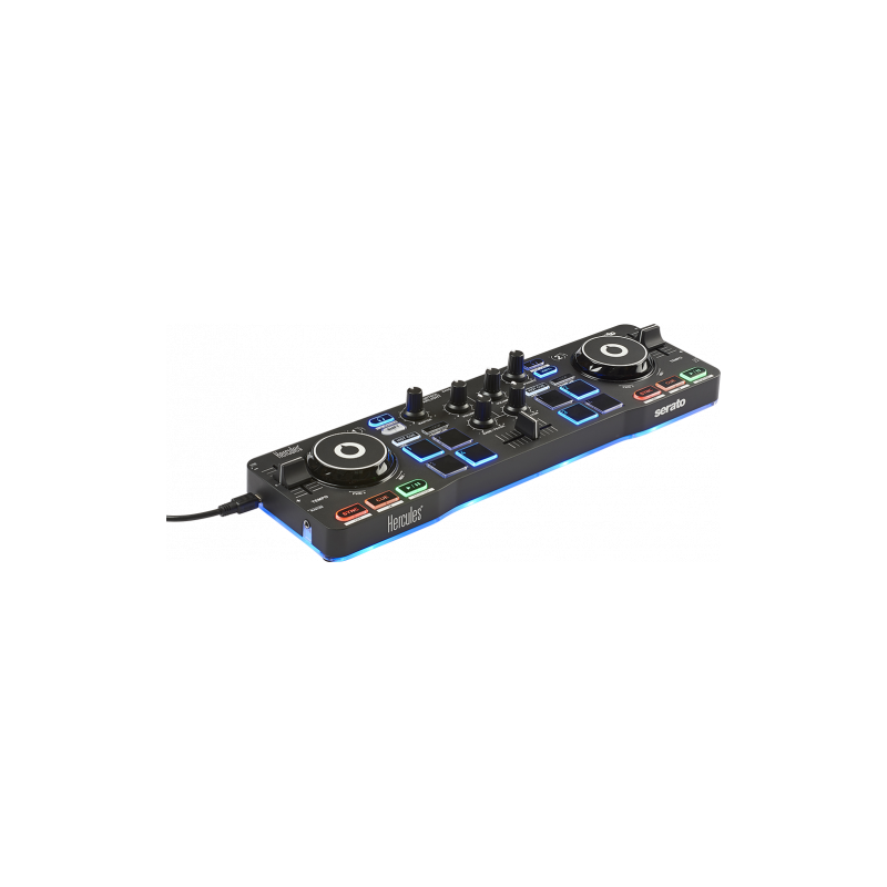 Hercules Starlight Mesa de mezclas con opción de realizar scratch conectando un CDJ 2 canales Negro