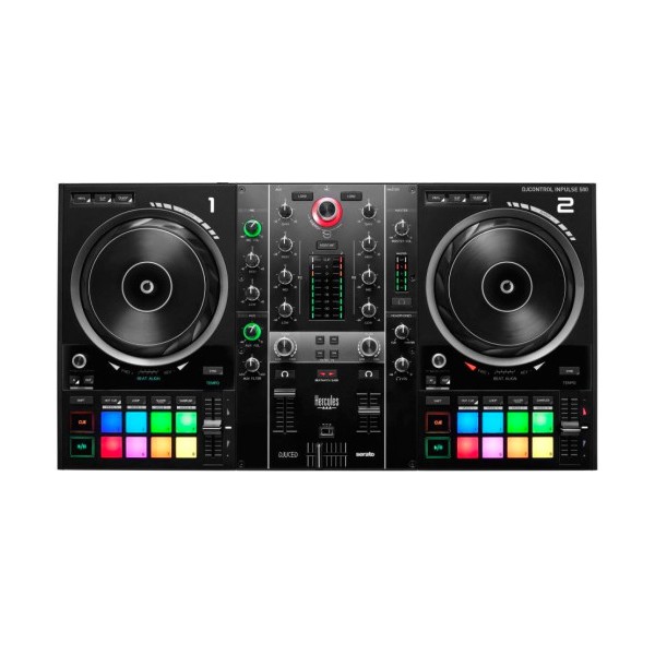 Hercules Inpulse 500 DVS (Sistema de vinilo digital) para scratch digital Negro
