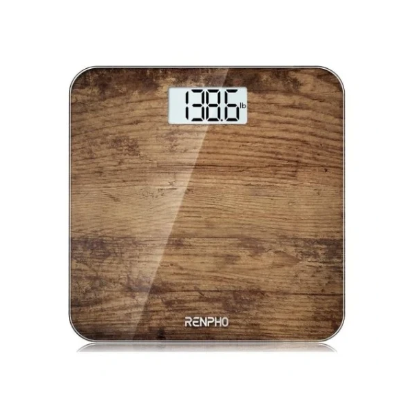 RENPHO CORE 1S - BODY WEIGHT SCALE - LARGE SCREEN - 3AAA - 10.2X10.2X0.87INCH - BROWN