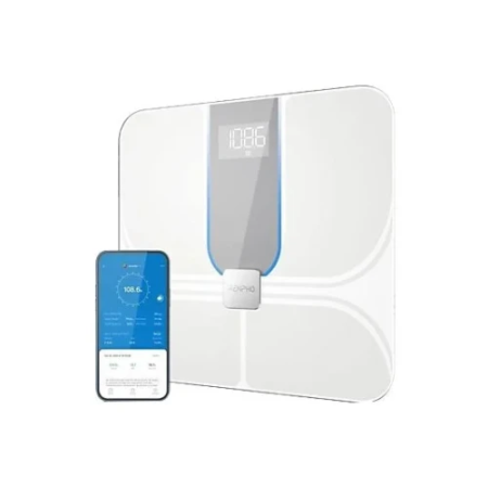 RENPHO ELIS ASPIRE C - SMART WIFI BODY SCALE - ITO - 3AAA - 11X11X1IN/28X28X2.5CM - WHITE