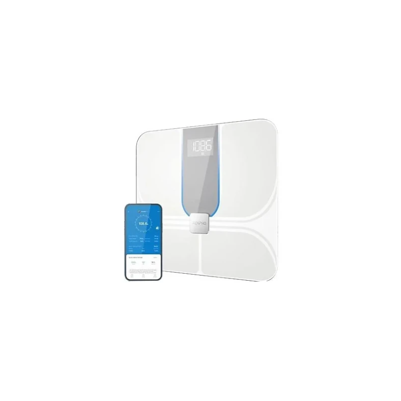 RENPHO ELIS ASPIRE C - SMART WIFI BODY SCALE - ITO - 3AAA - 11X11X1IN/28X28X2.5CM - WHITE
