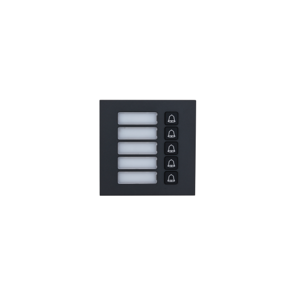 (DHI-VTO4202FB-MB5) DAHUA MÓDULO CON 5 BOTONES PARA VIDEOPORTERO EXTERIOR MODULAR SERIE VTO4202F 100X100MM