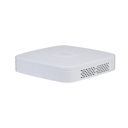 (DHI-NVR2104-P-4KS3) DAHUA GRABADOR IP 4 CANALES POE 1HDD 4K CON INTELIGENCIA ARTIFICAL SMART 1U LITE BLANCO