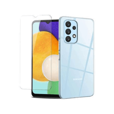 Protector cristal templado + carcasa híbrida 3,00 10,0 Samsung Galaxy A23 5G / A23 4G / M13 / M23 transparente