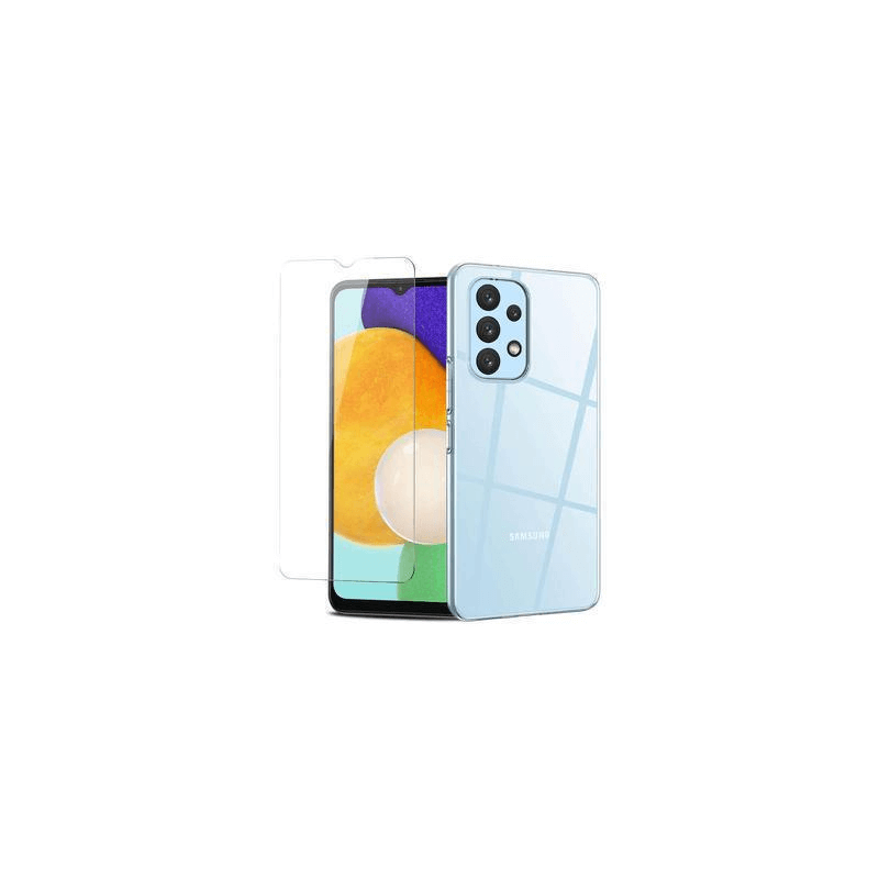 Protector cristal templado + carcasa híbrida 3,00 10,0 Samsung Galaxy A23 5G / A23 4G / M13 / M23 transparente