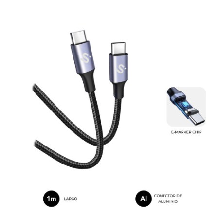 SUBBLIM CABLE PLUS 100W C-C 1m WHITE