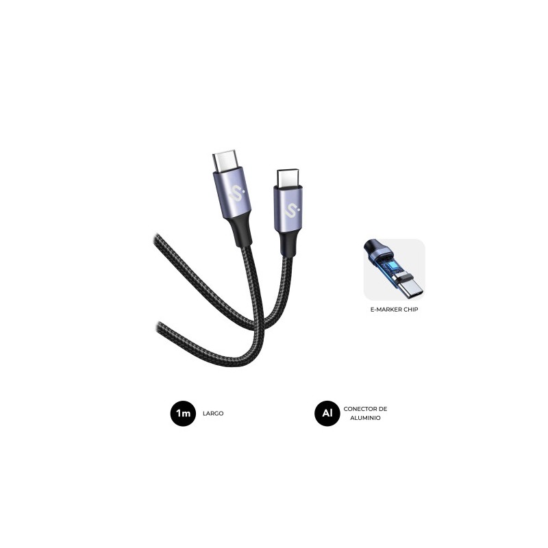 SUBBLIM CABLE PLUS 100W C-C 1m WHITE