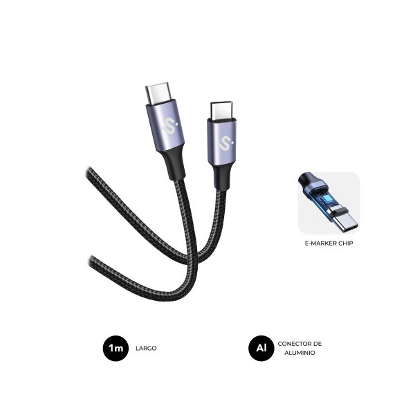 SUBBLIM CABLE PLUS 100W C-C 1m WHITE