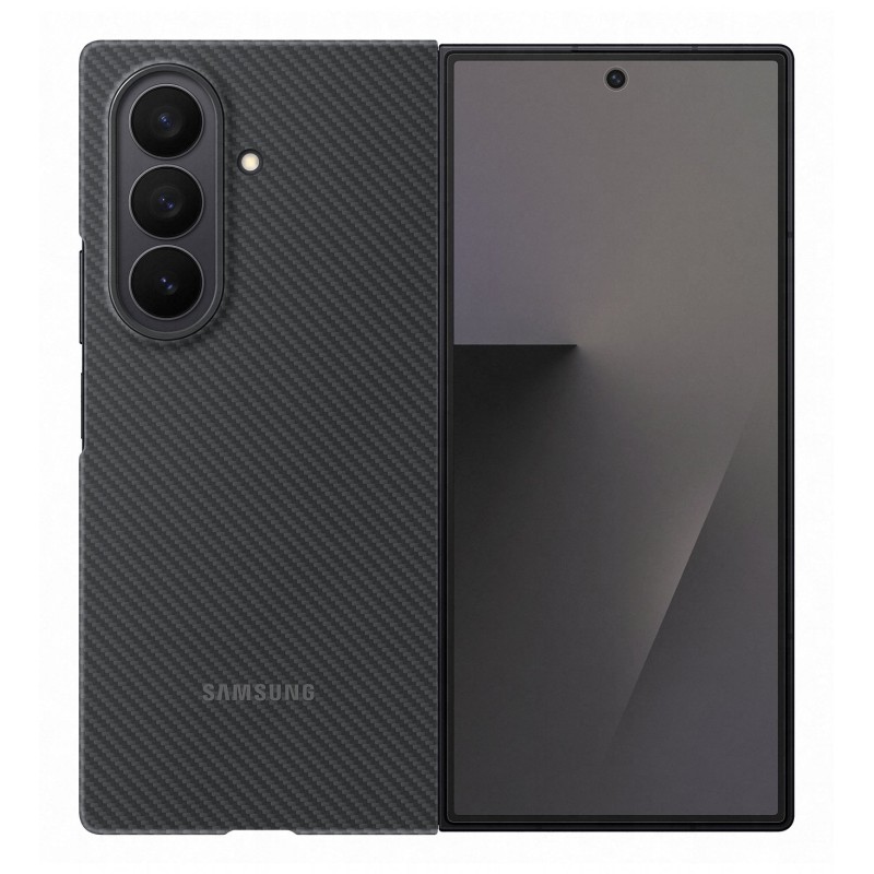 Funda de carbon shield Samsung Negra y Protector de pantalla para Galaxy Z Fold7 EF-XF966SBE