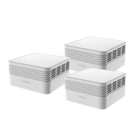 Strong MESHTRIAX3000 sistema Wi-Fi Mesh (Wi-Fi en malla) Doble banda (2,4 GHz / 5 GHz) Wi-Fi 6 (802.11ax) Blanco 3 Interno