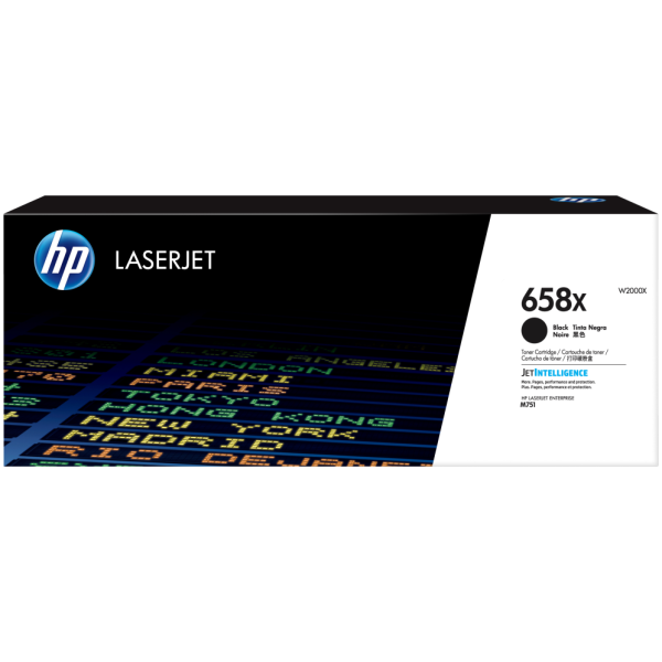 HP Cartucho de tóner Original LaserJet 658X negro de alta capacidad
