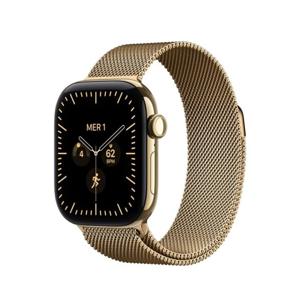 Smartwatch apple watch s12 gps + cell 42mm radiant gold titanium milanese loop