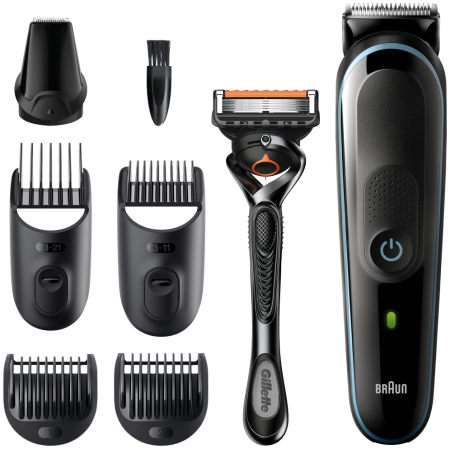 Braun All-in-one MGK5345 depiladora para la barba Batería 2,1 cm Negro, Azul