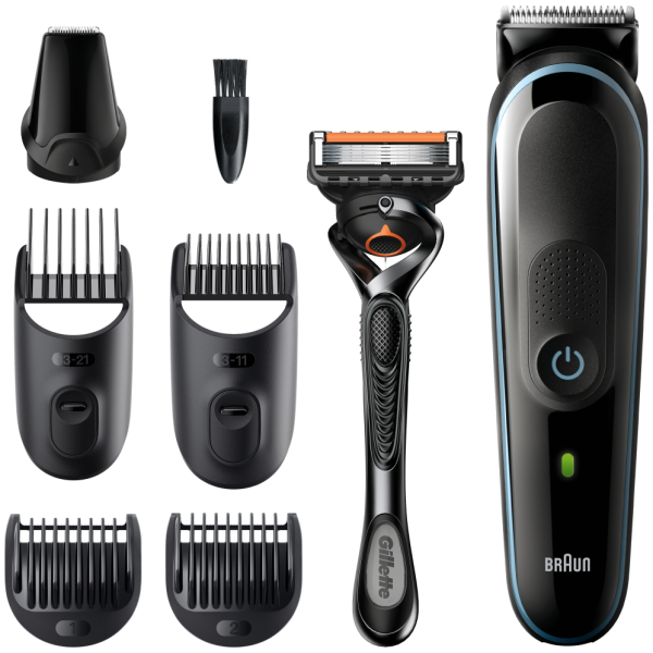 Braun All-in-one MGK5345 depiladora para la barba Batería 2,1 cm Negro, Azul