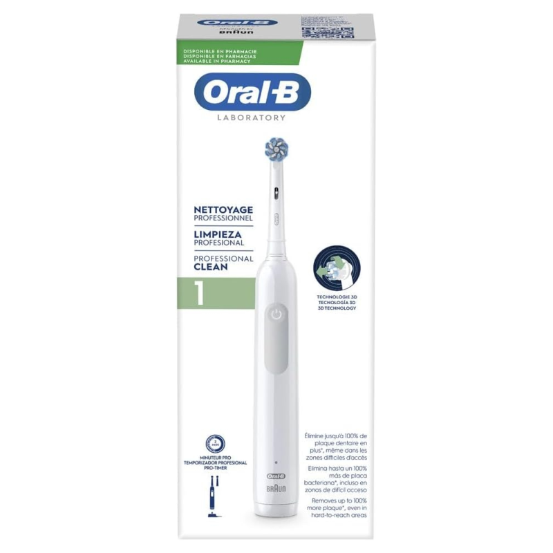 Braun Oral-B Lab Pro 1 Clean Adulto Cepillo dental oscilante Blanco