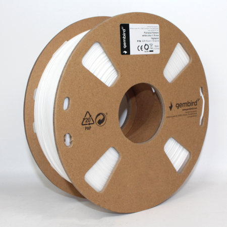 Gembird 3DP-PLA1.75-01-W material de impresión 3d Ácido poliláctico (PLA) Blanco 1,4 kg