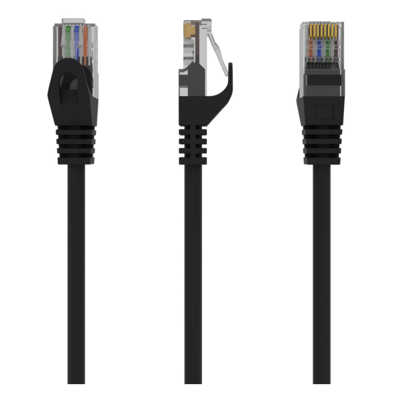 Gembird PP6U-0.5M cable de red Negro 0,5 m Cat6 U/UTP (UTP)