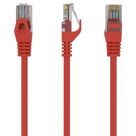 Gembird PP6U-0.5M cable de red Rojo 0,5 m Cat6 U/UTP (UTP)